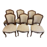 Set de 6 chaises de style Louis XV