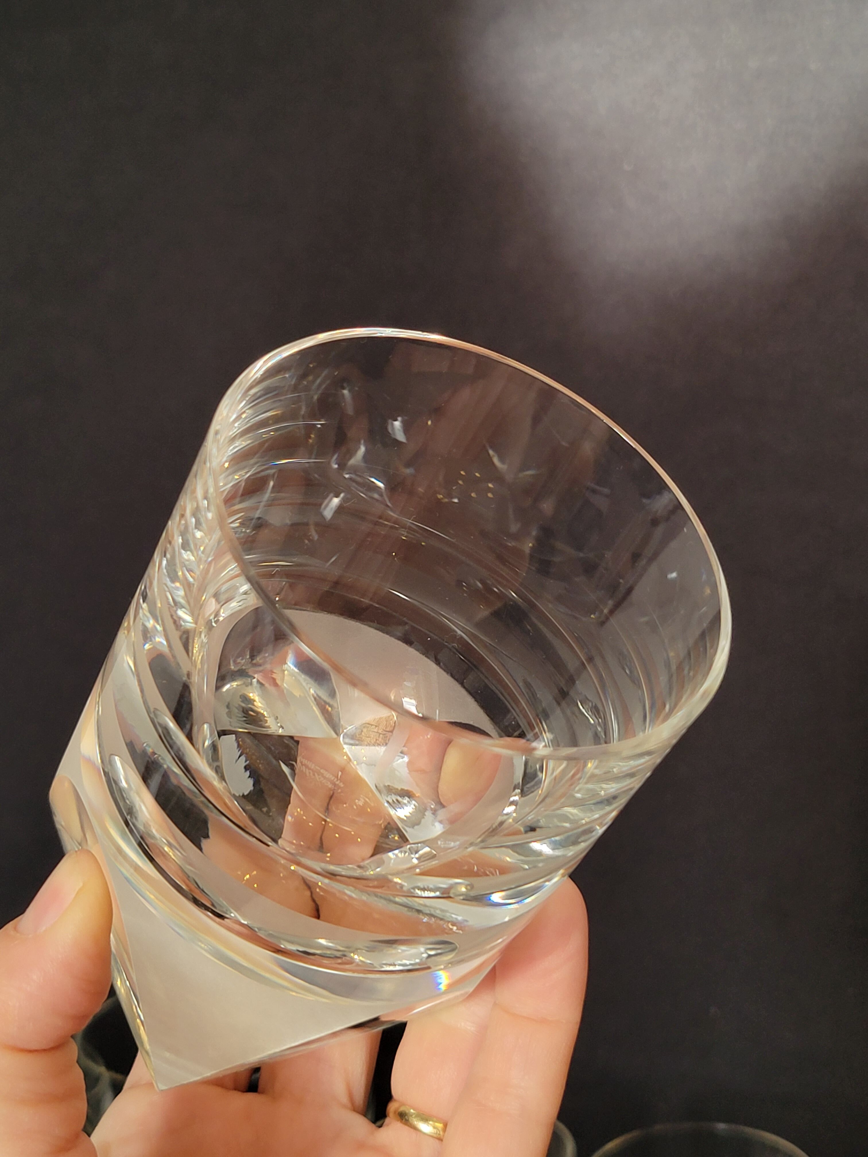 4 Rosenthal crystal whisky glasses + ice bucket + 2 shot glasses
