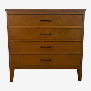 Vintage chest of drawers in chene design 1950