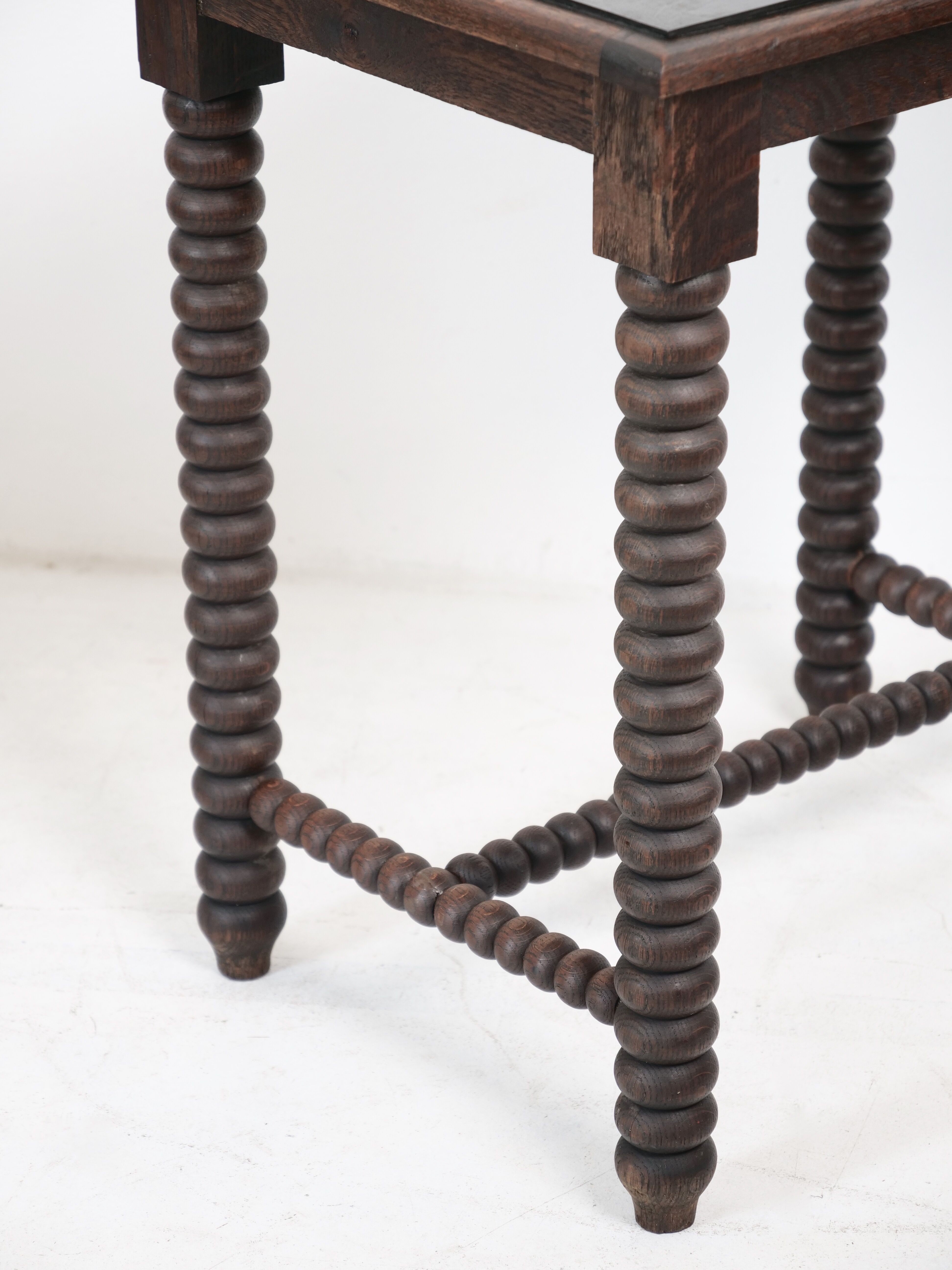 Wooden table legs in coils