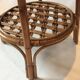 Table basse en rotin et osier vintage