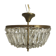 Crystal and brass basket chandelier