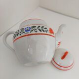 Théière en faïence ancienne de Lunéville K&G oriental