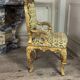 Remarkable small armchair in carved and gilded wood, Venice, early 18th century