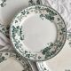 4 ironstone dinner plates "Rosa" Boch Freres Keramis BFK