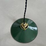 Industrial enameled sheet metal pendant light