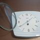 Ceramic wall clock + vintage bayard key