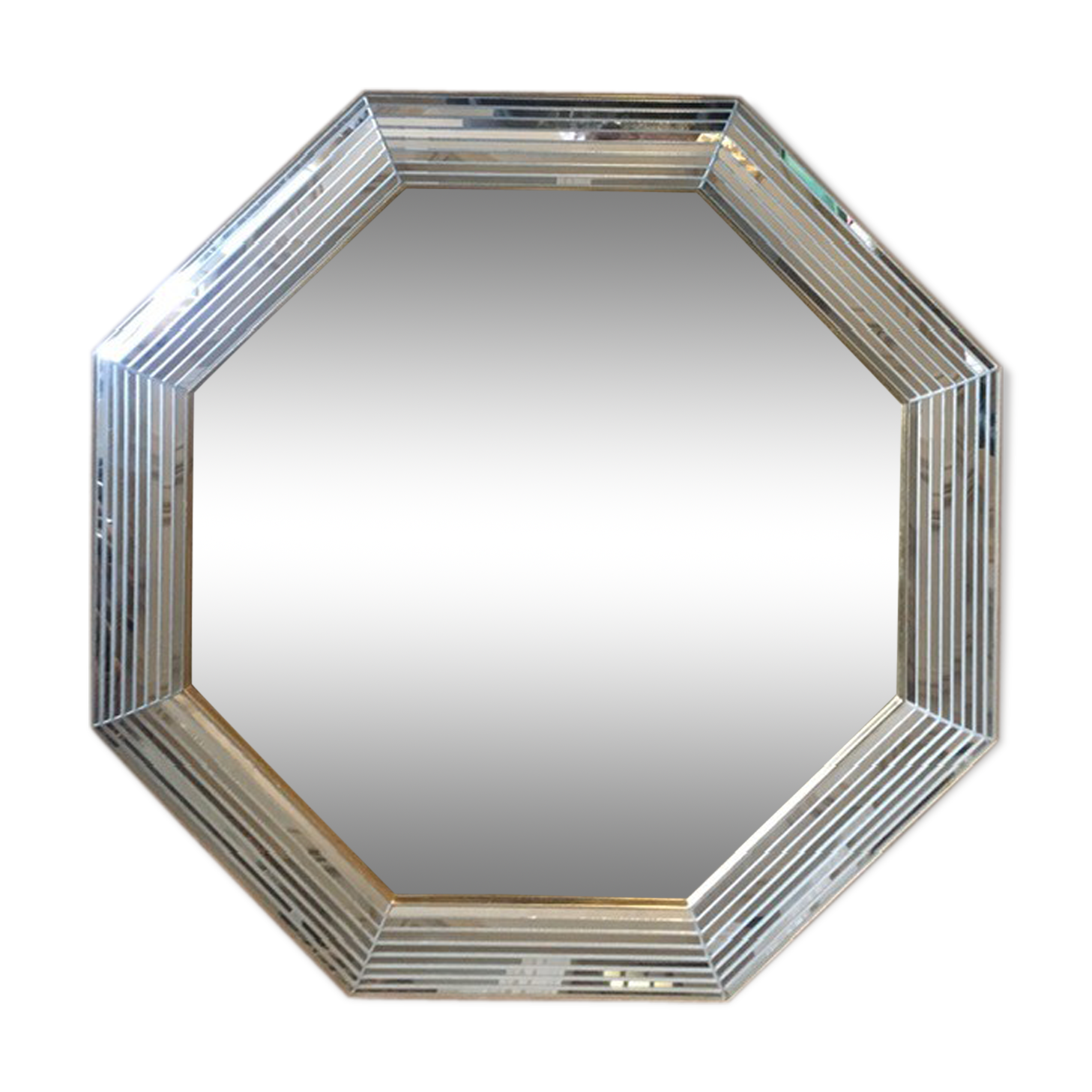 Octagonal Mirror Belgium 1970  74x74cm