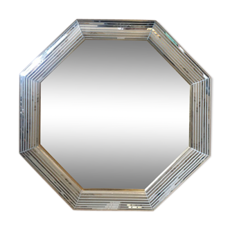 Octagonal Mirror Belgium 1970  74x74cm