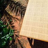 1960 signed rattan coffee table