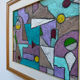 Abstract geometric coloured painting
