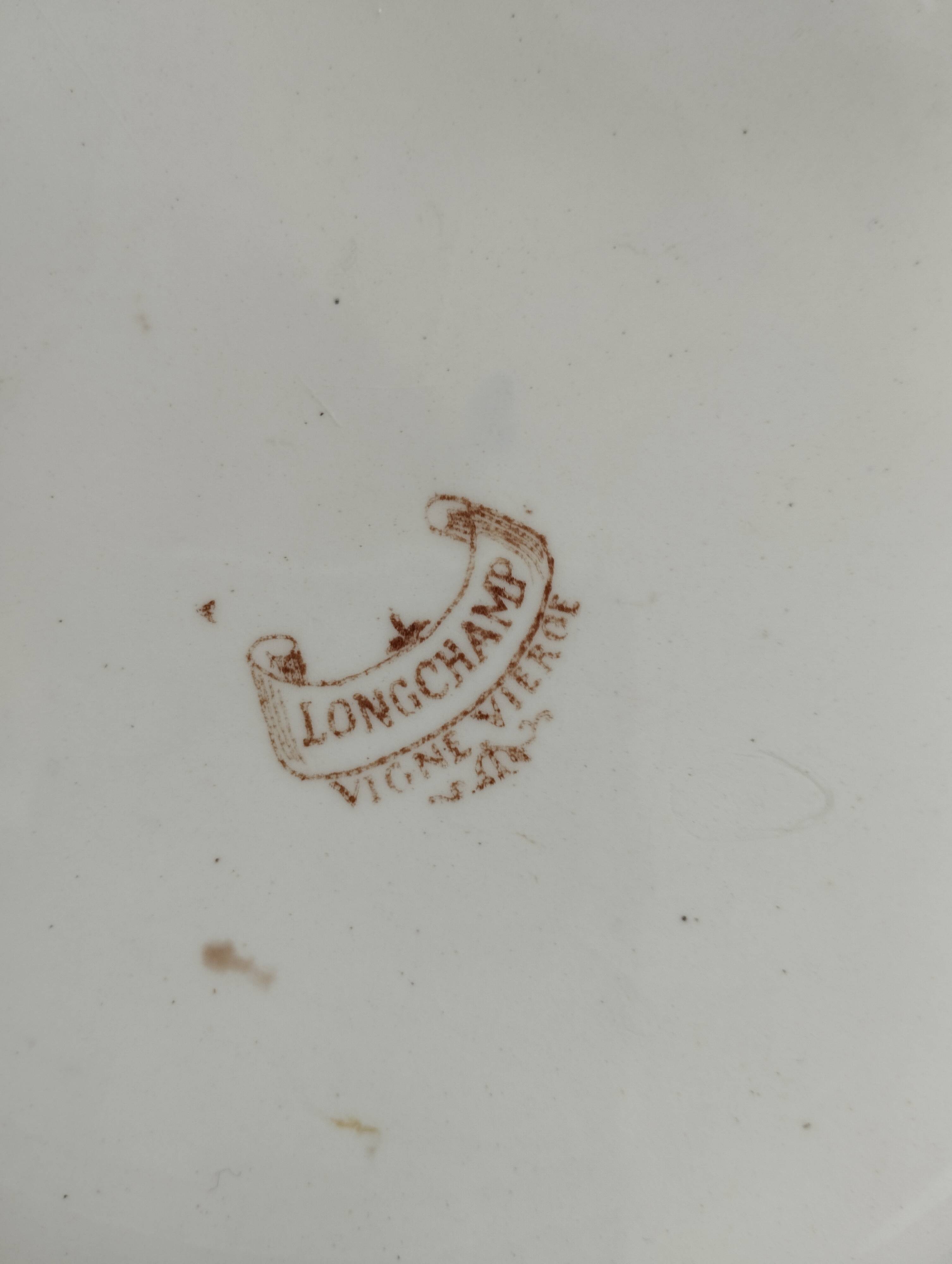 Large Longchamp Virginia creeper salad bowl