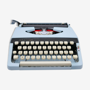 Machine à écrire brother bleue aqua vintage révisée ruban neuf