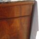 Walnut chest of drawers, black marble top
