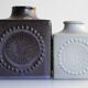 Mid-century Scandinavian modern art pottery vases in ceramic by Göran Andersson for Upsala Ekeby, Sweden, 1970s, set of 2