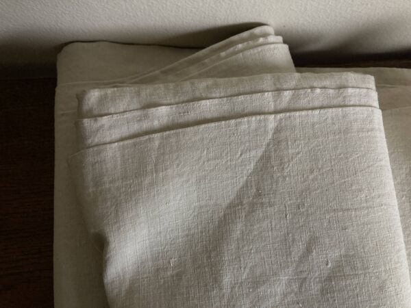Nappe en toile fil de lin 19e L2,60m