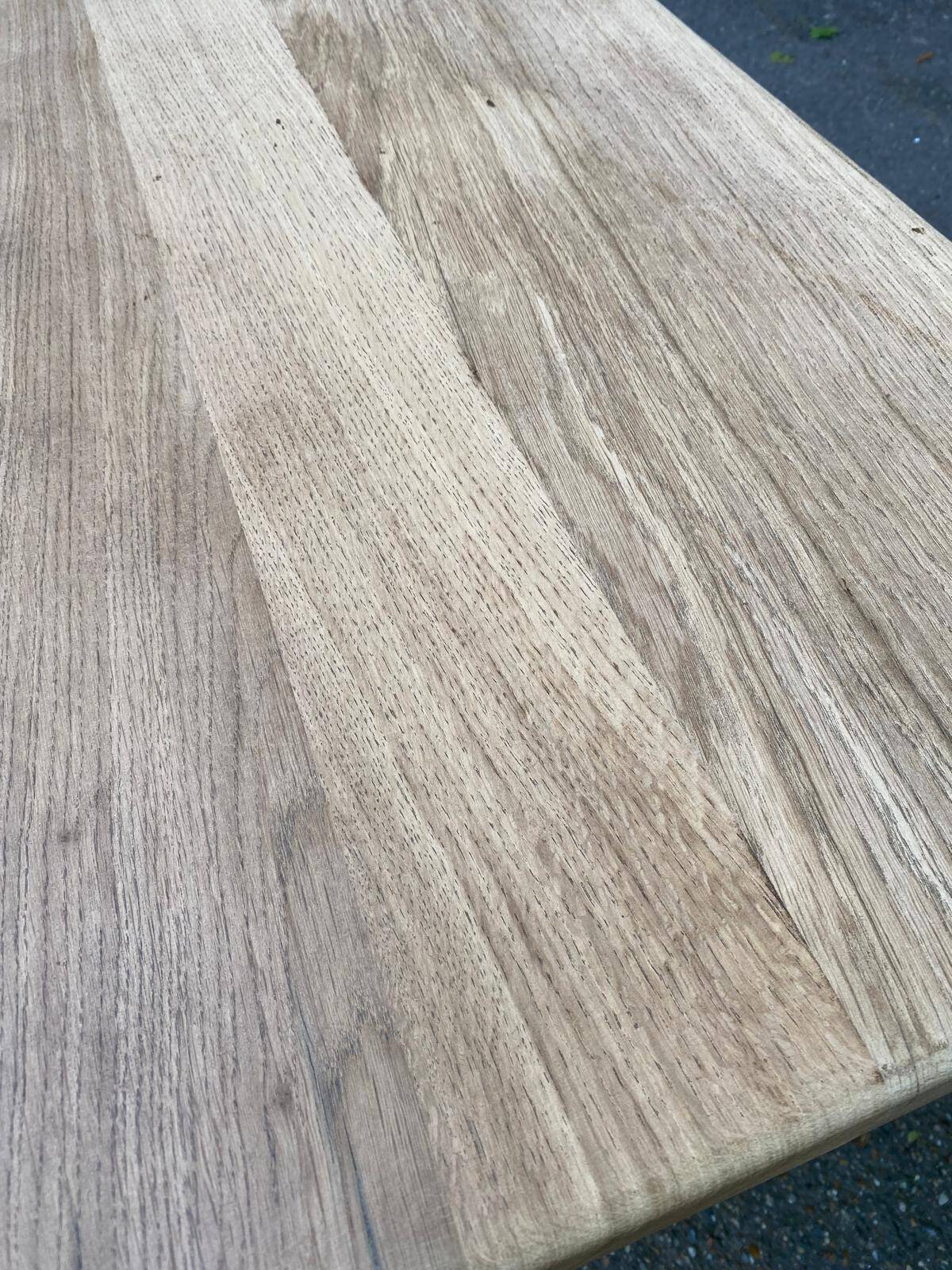 Renovated 19th century solid oak monastery dining table 200cm
