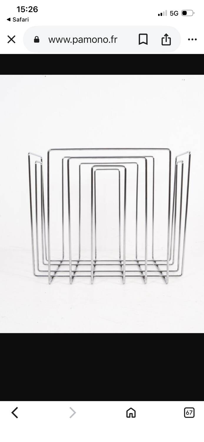 TMP magazine rack by Willy Glaeser, stamped