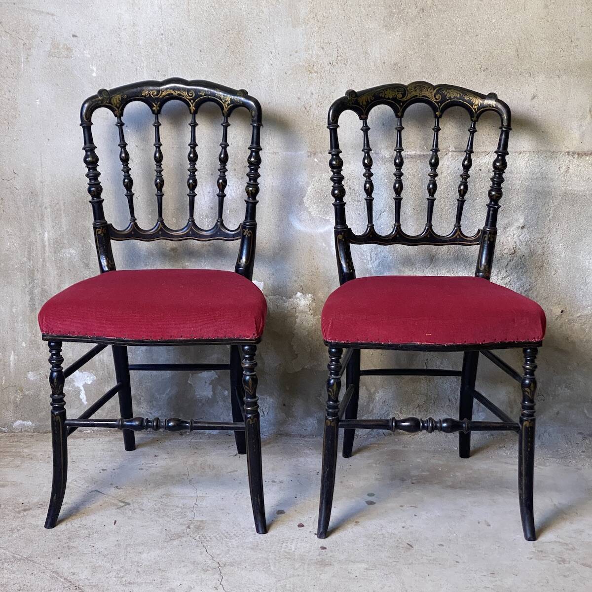 Pair of Charivari chairs Napoleon III