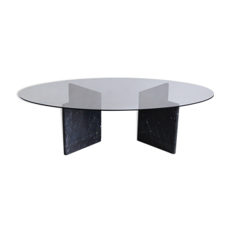 POST-modern oval coffee table model Lagun by Ikea 1980s