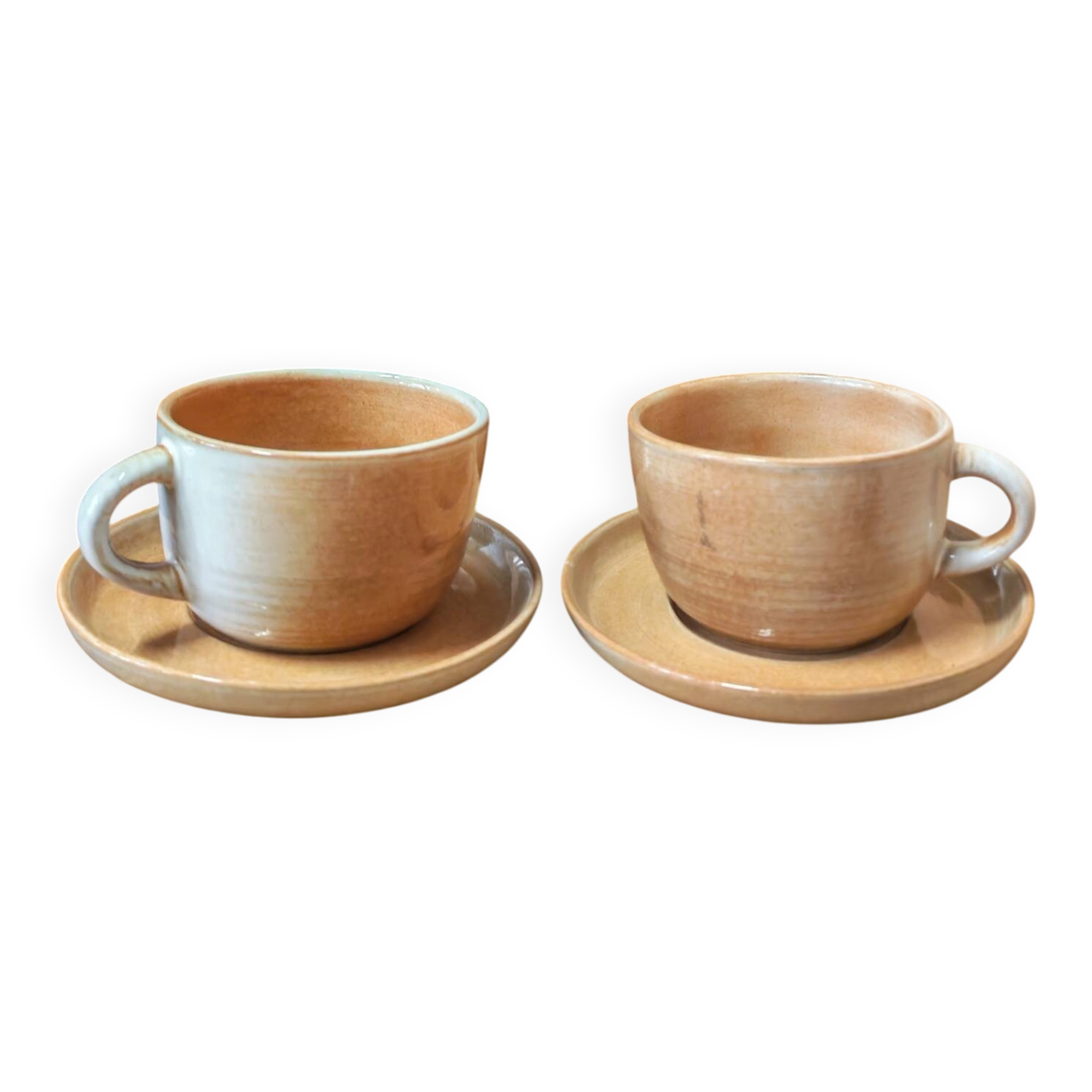 Paire de tasses en grès émaillé  vintage 1970
