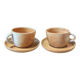 Paire de tasses en grès émaillé  vintage 1970