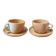Paire de tasses en grès émaillé  vintage 1970