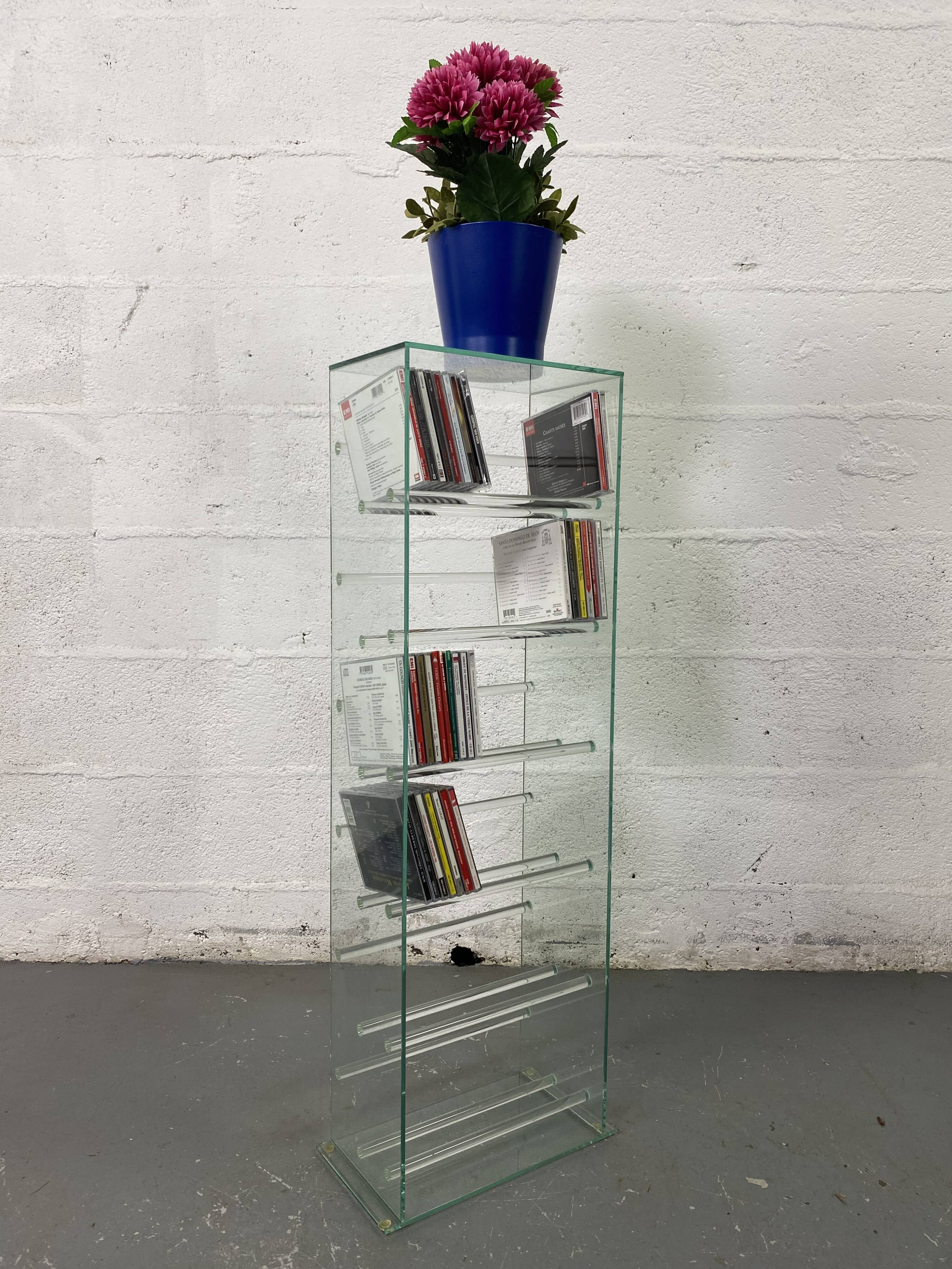 Glass CD rack