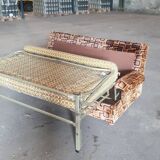 Canapé convertible en velours 1970