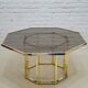 Brass  Italian coffee table by Romeo Rega, 1970s