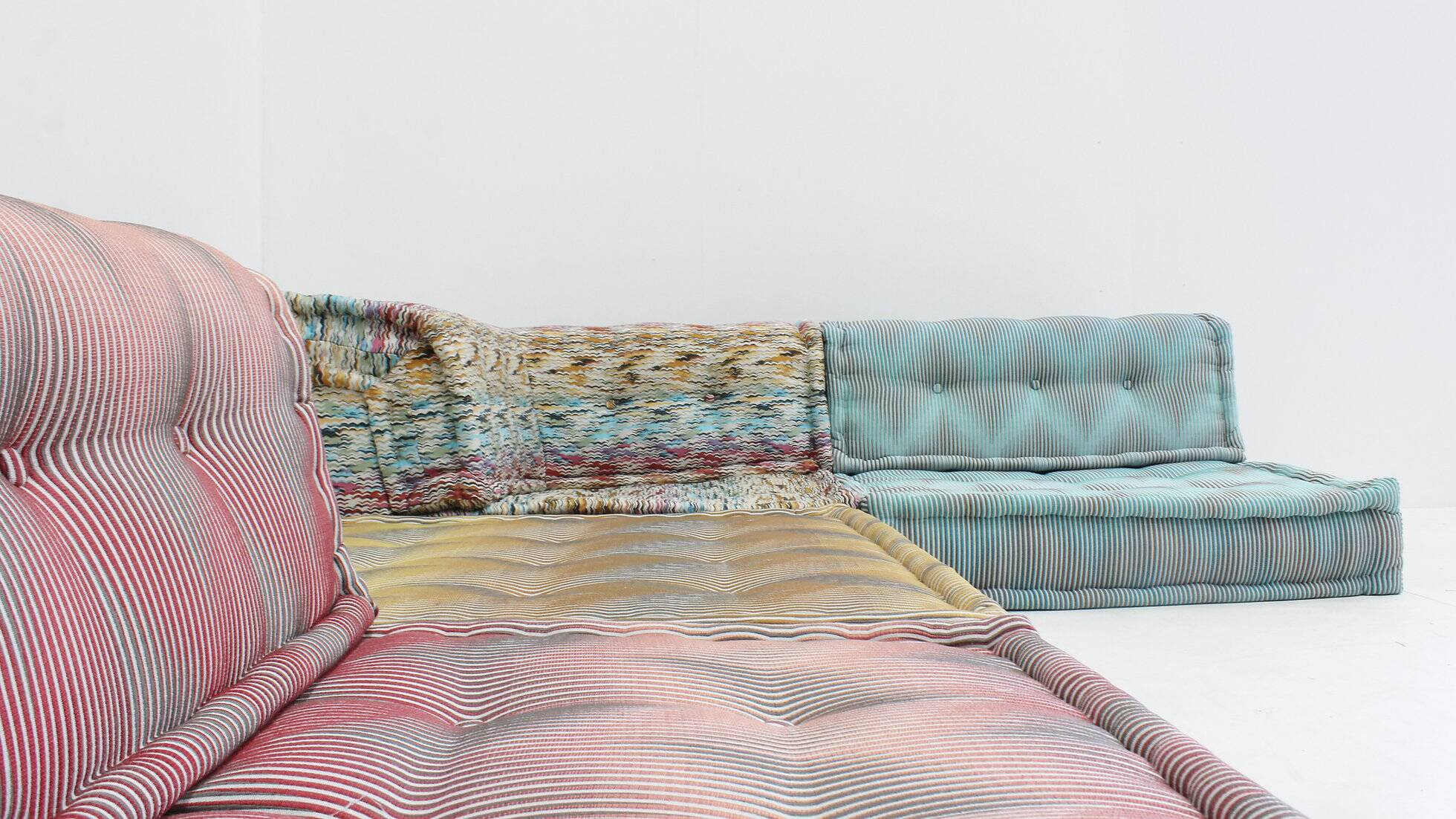 Roche Bobois Mah Jong modular sofa Missoni fabric design by Hans Hopfer