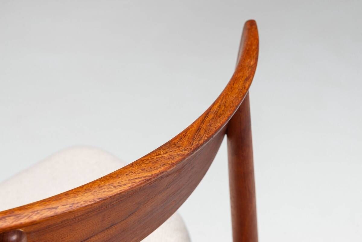 Harry Ostergaard set of eight dining chairs in teak Randers Denmark 1960