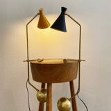 Grande lampe Italienne à contrepoids en laiton de design 50
