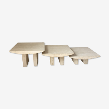 Travertine pull out tables