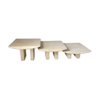 Travertine pull out tables
