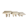 Travertine pull out tables