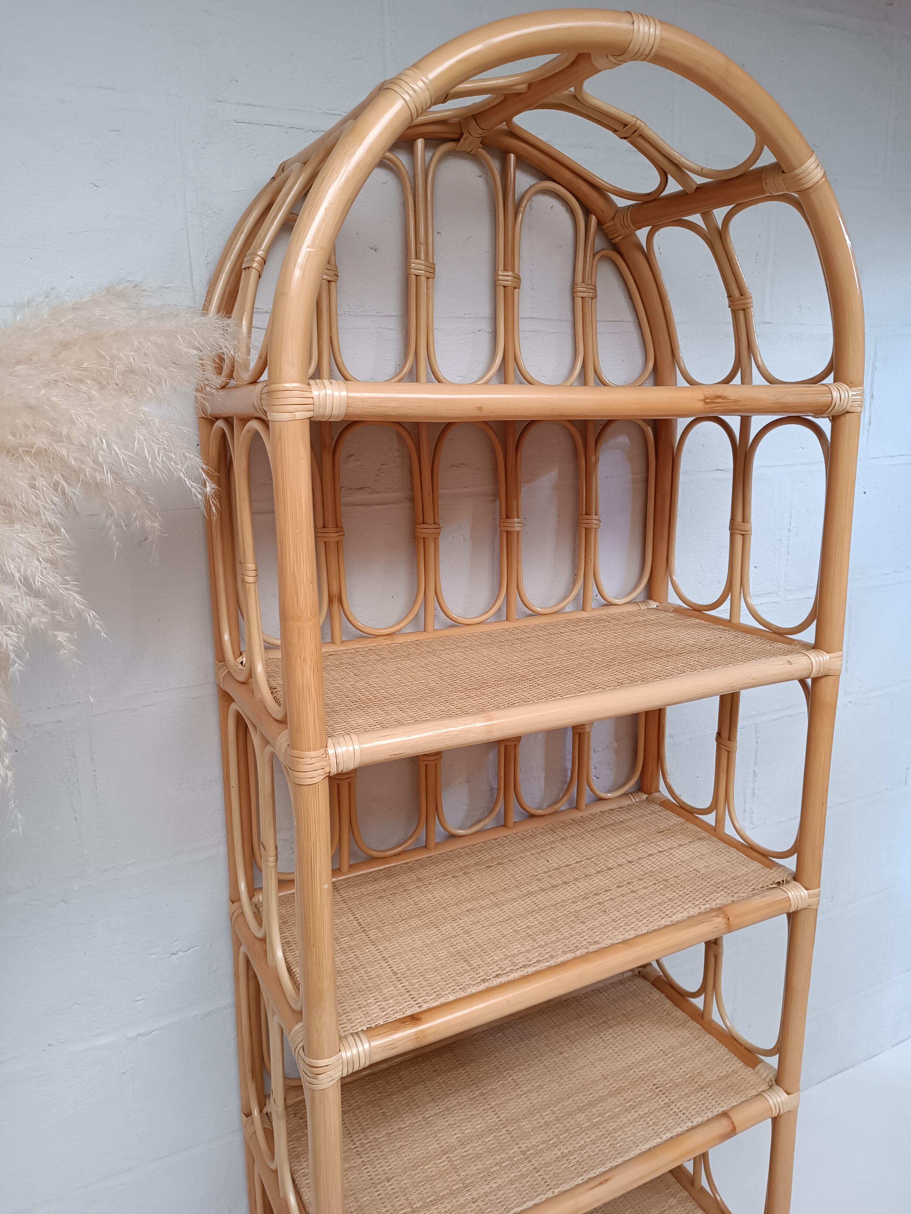 Rattan bookcase