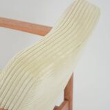 M ivory velvet armchair