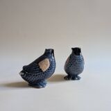 Pair of duck vases in slip