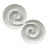 Duo of spiral dishes
