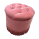 Pink velvet pouf