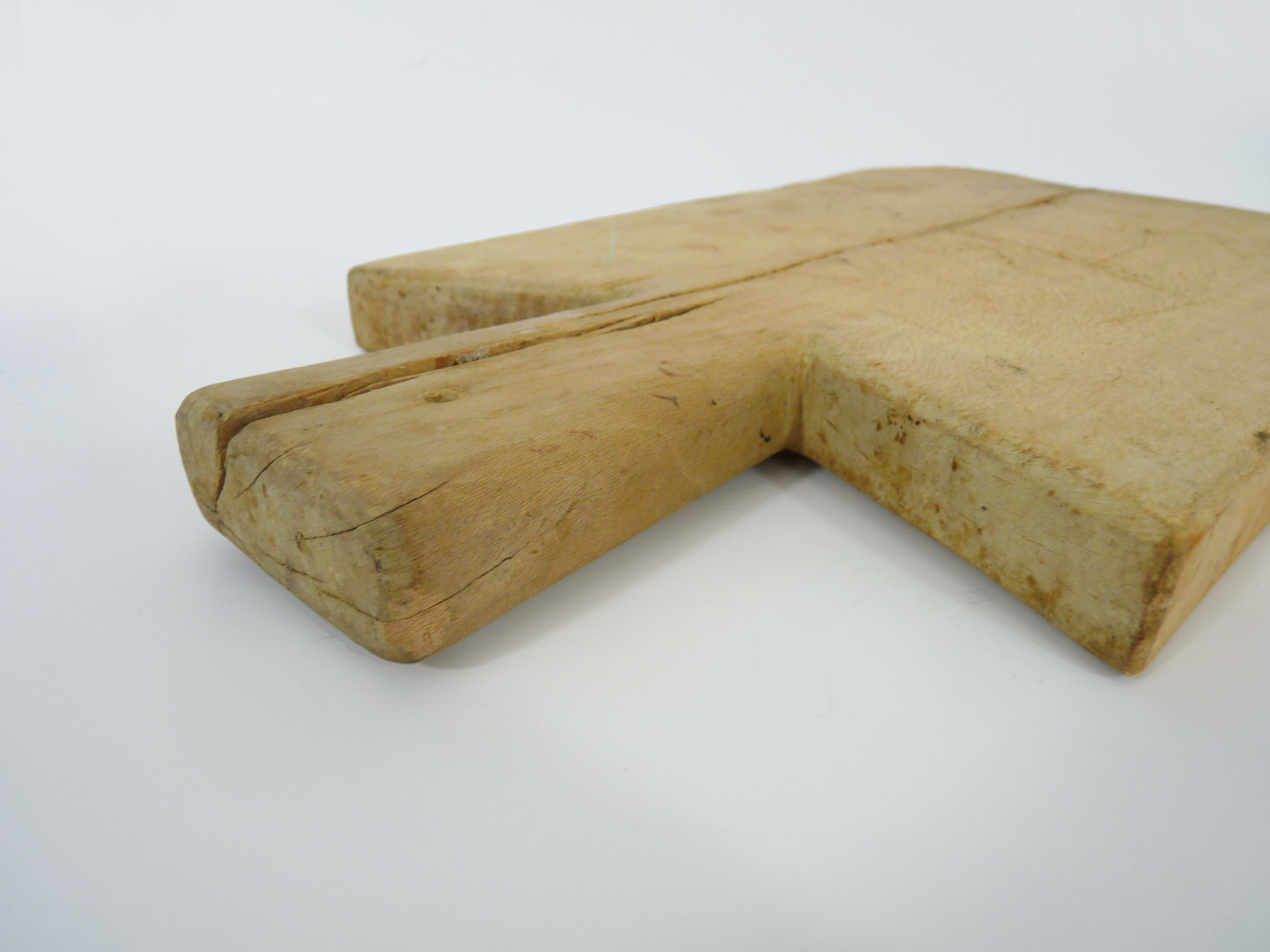 Small and old wooden cutting board. Year 50