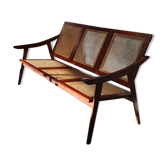 Teak bench sofa and cannage