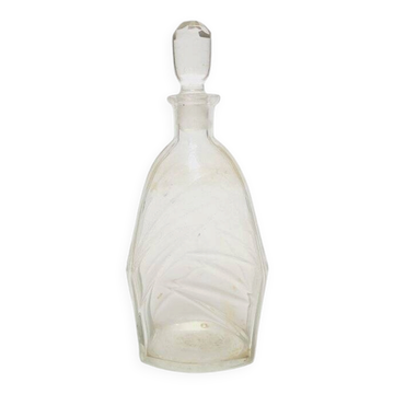 Carafe Art Déco de la verrerie Bolesław Morawski, Pologne, années 1930