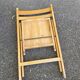 Set of 6 vintage folding chairs in solid wood, bistro/Scandinavian style.