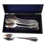 Set of 6 Ercuis Louis XV Style Silver Plated Coffee Spoons