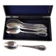 Set of 6 Ercuis Louis XV Style Silver Plated Coffee Spoons
