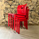 3 chaises 4870 par Anna Castelli Ferrieri pour Kartell