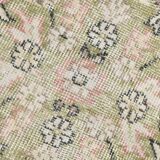 Beige & Green Vintage Persian Rug, Soft Palette Rug, 204x320 Cm