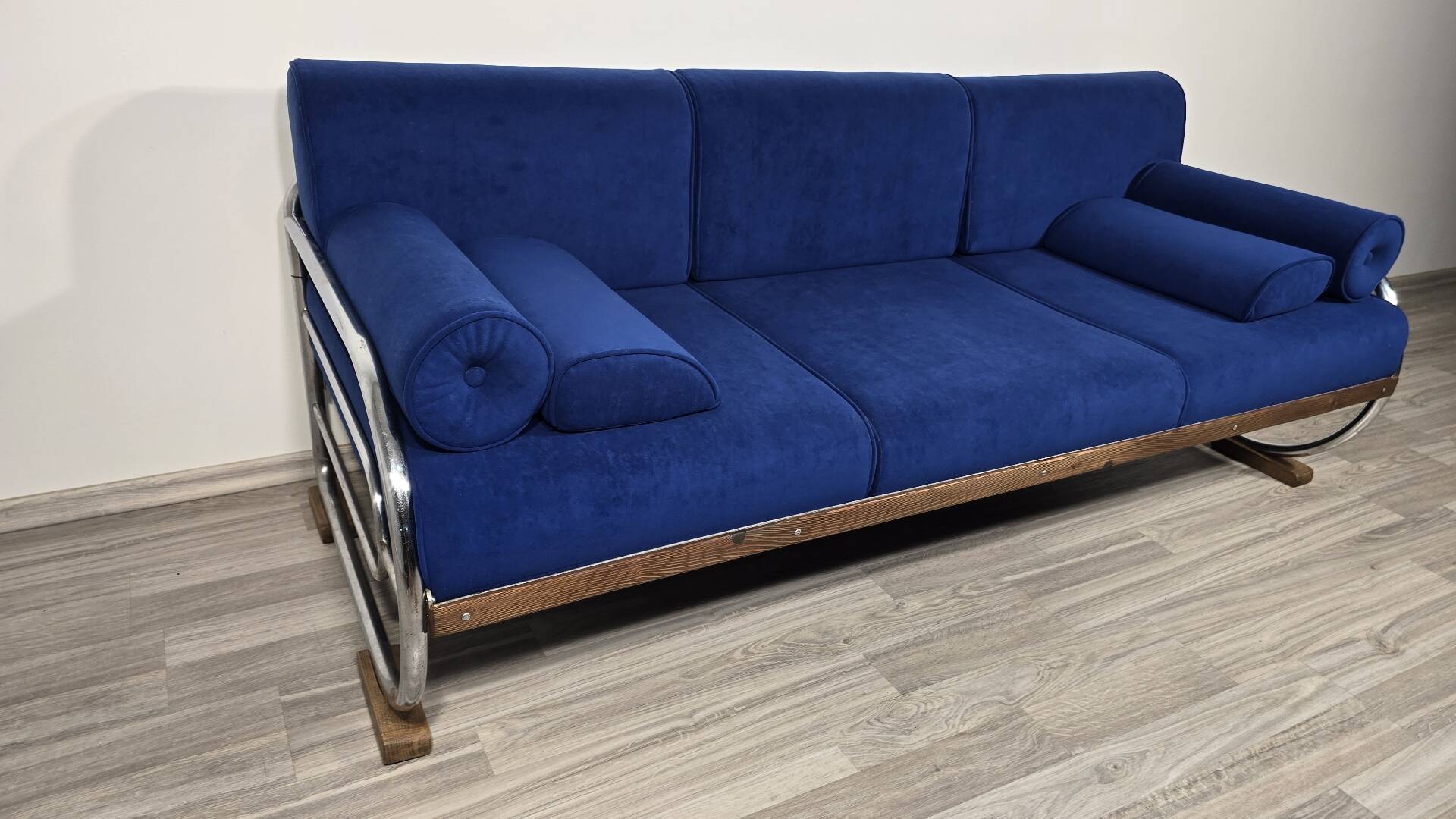 Bauhaus Chrome Sofa by Robert Slezak for Slezak Factories, 1930s
